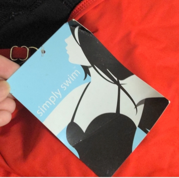 Brand new ONE PIECE Bathingsuit by Simply Swim SZ.10 RED Tummy Control - Picture 5 of 9